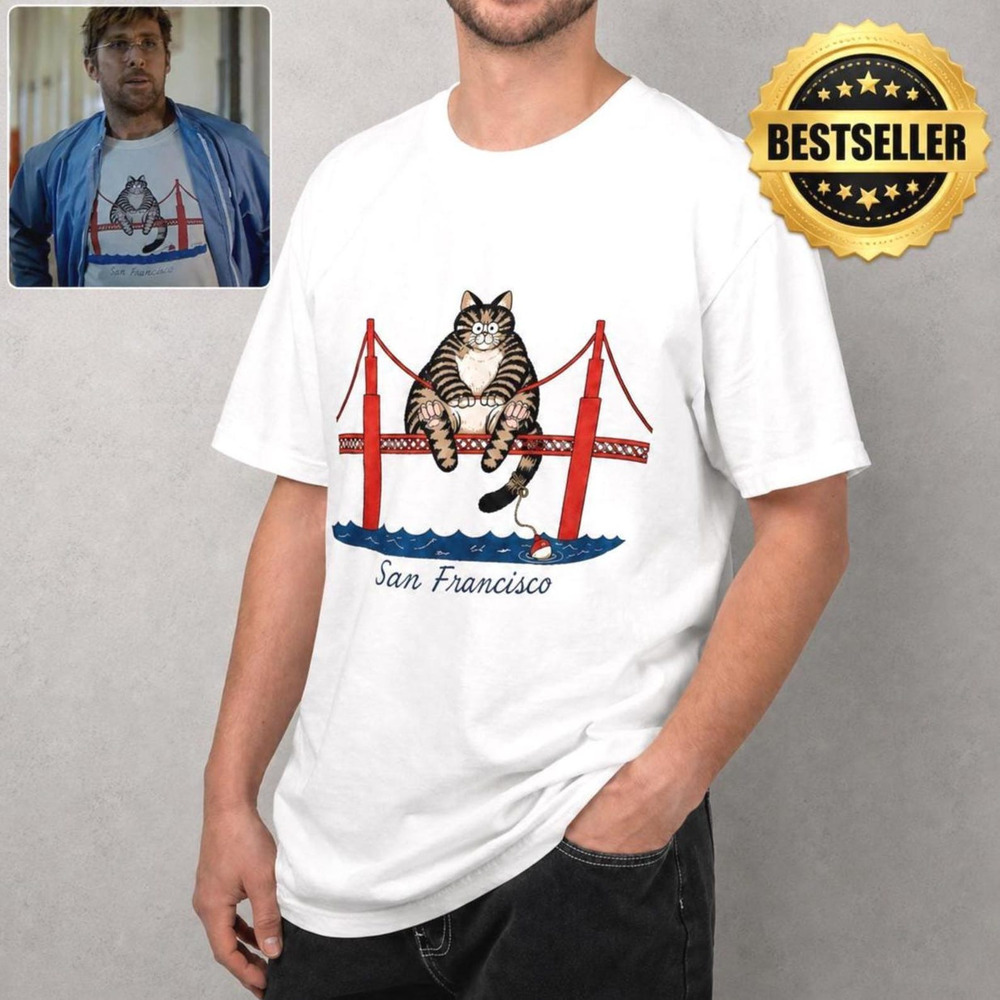 Cat Frisco Bridge Tee, Golden Gate Cat T Shirt